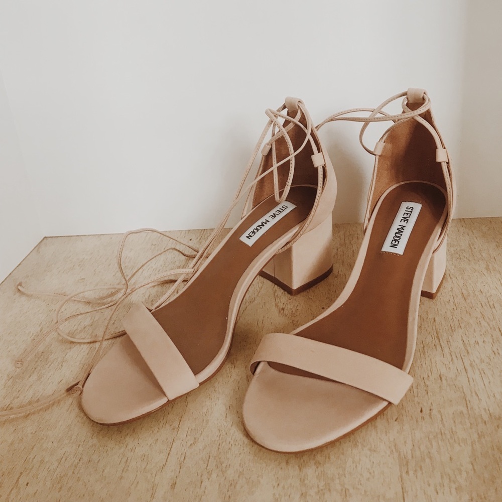 FINAL PRICE DROP! Steve Madden lace-up midi heels
